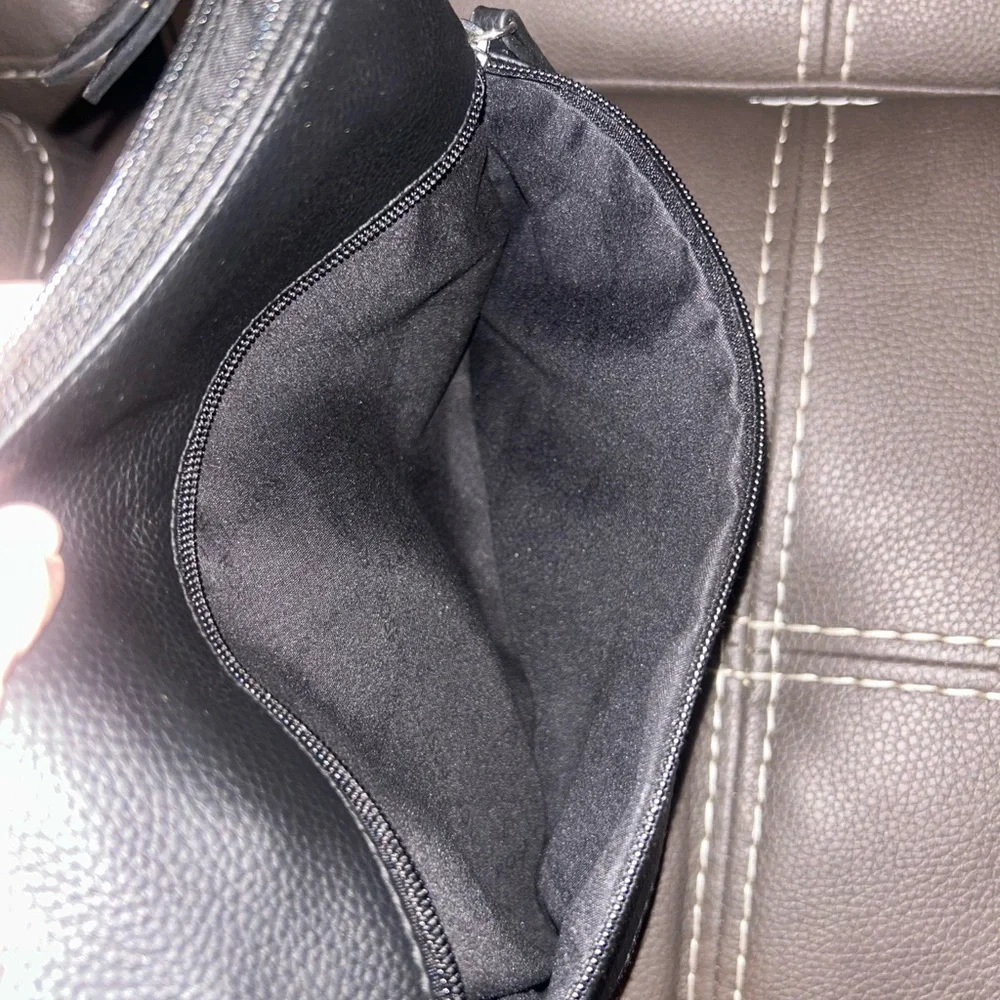 Rosetti Black Leather crossbody/Shoulder Bag with Adjustable Strap